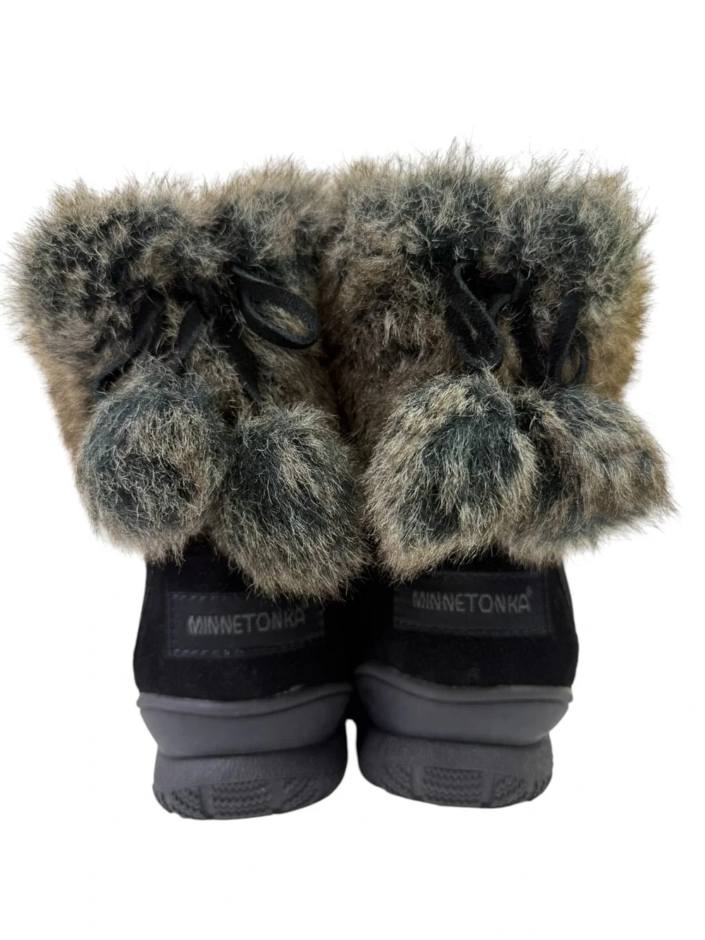Minnetonka Suede Faux Fur Cuff Boots Size 7